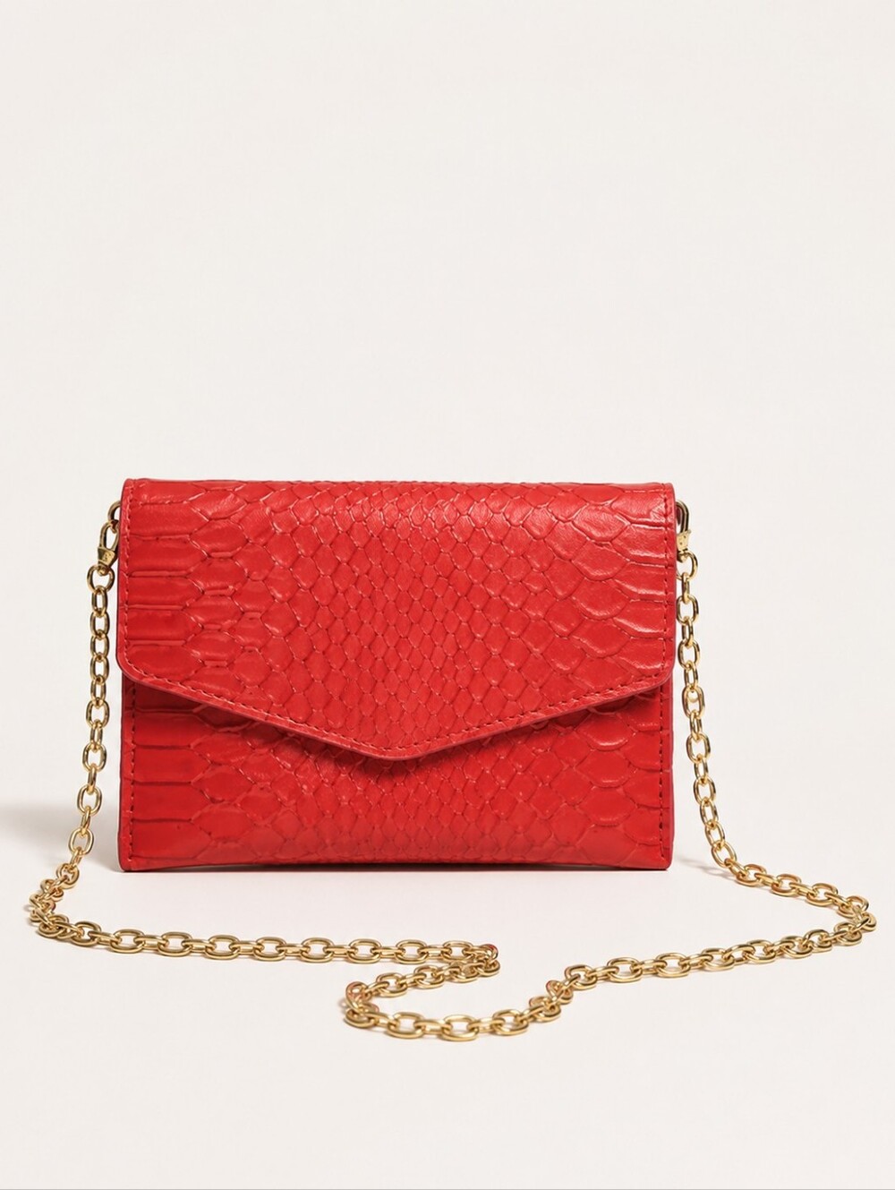 NWOT Ava/Kris Red Snake Print Leather Mini Crossbody Wallet